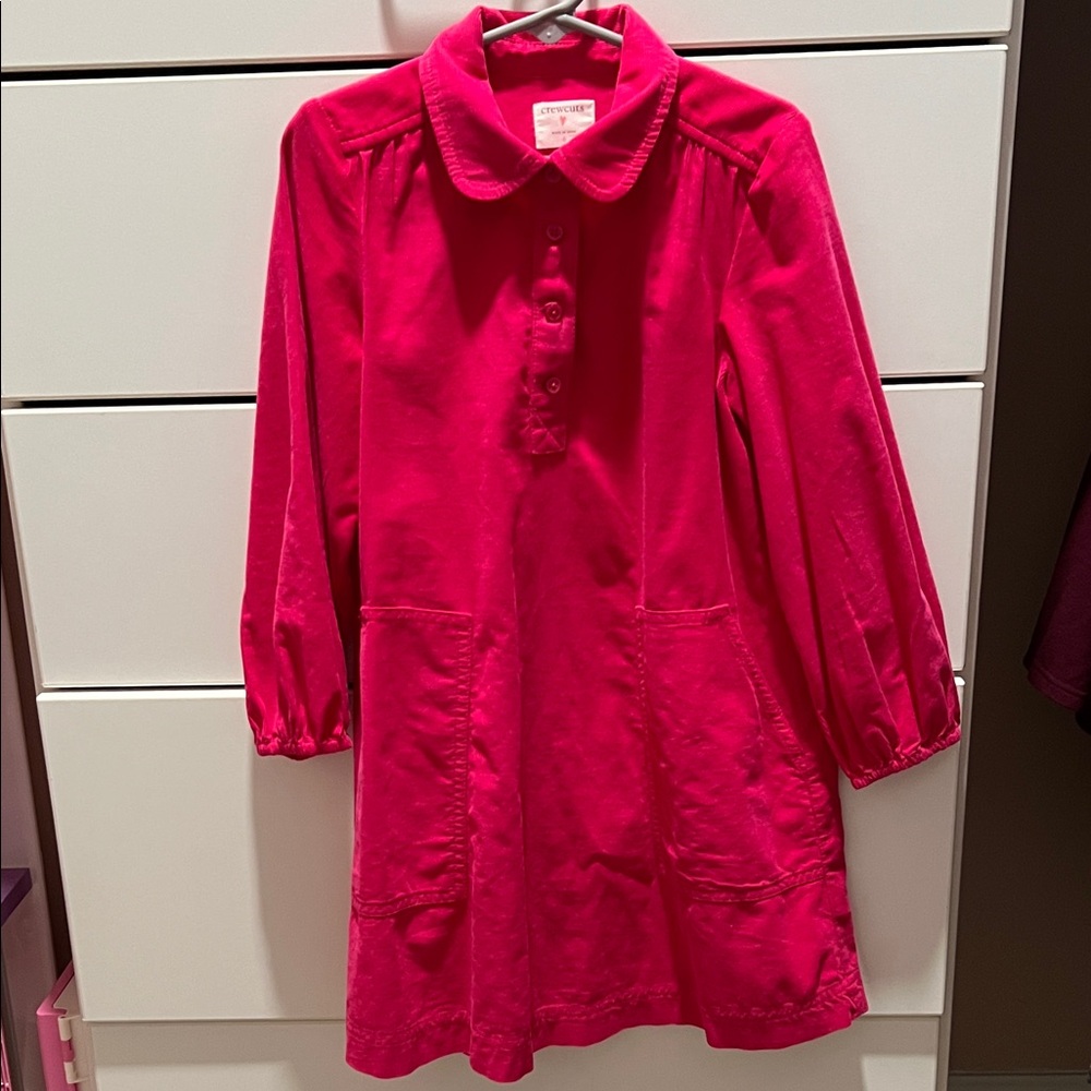 Crewcuts Vibrant Pink Corduroy Dress